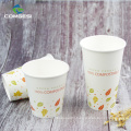 Factory disposable PLA paper cups  biodegradable coffee paper cups with PLA lids